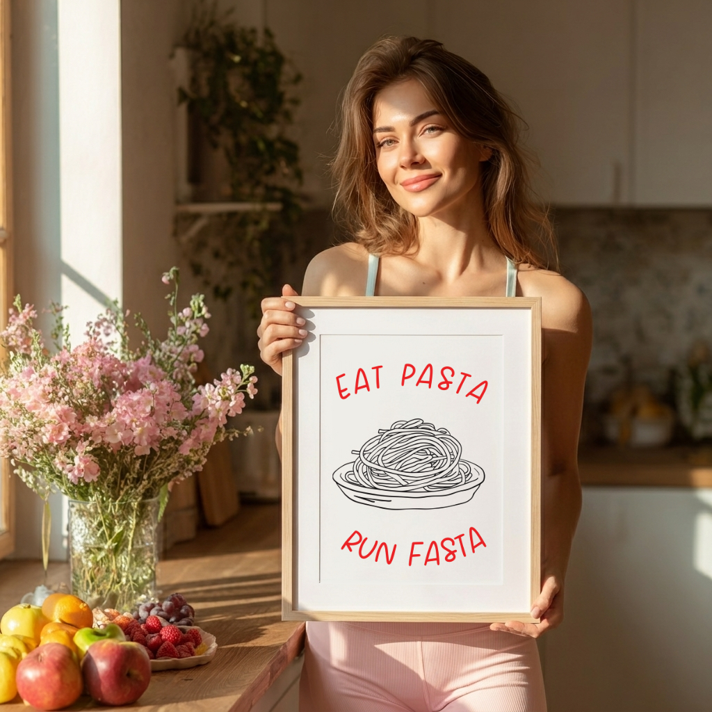 Eat Pasta Run Fasta – ukázka tisku